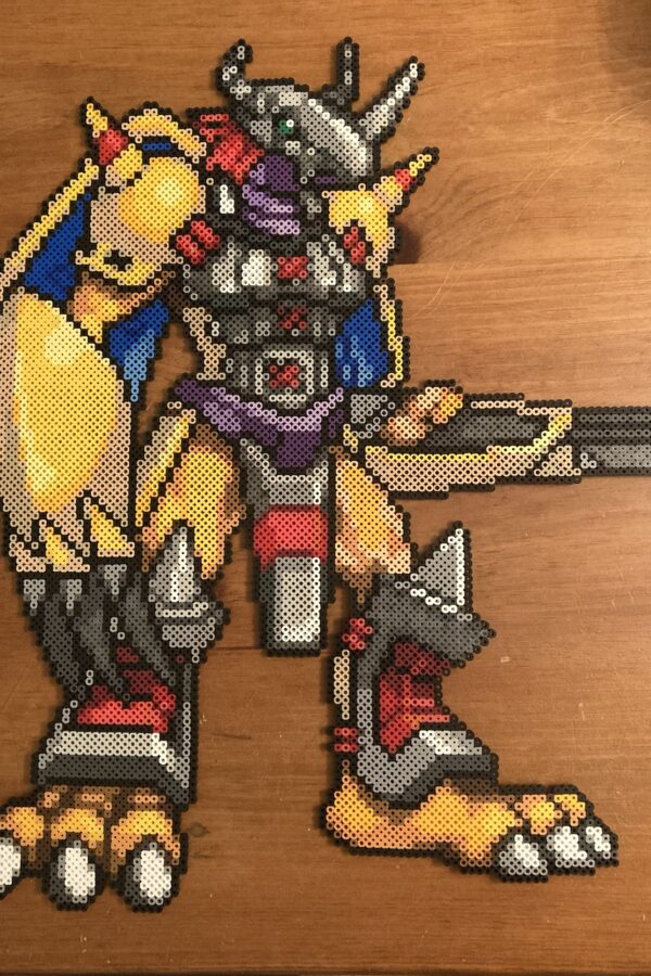 LARGE WarGreymon Digimon Perler Bead