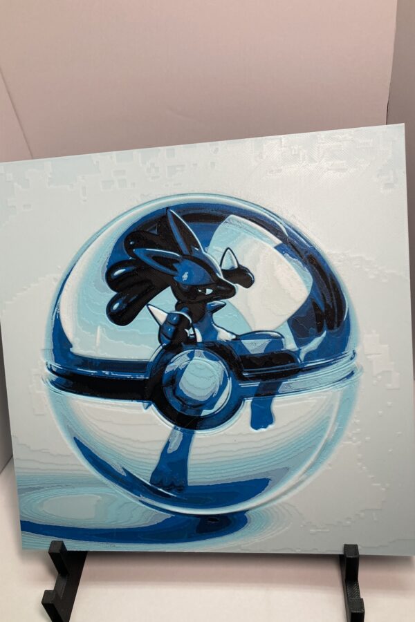 Lucario Pokeball Wall Art/Hueforge