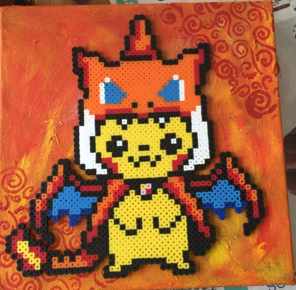 Pikachu Charizard Hoodie Perler Bead