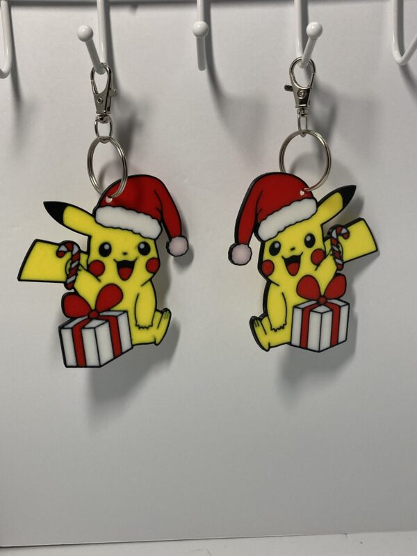 Christmas Pikachu Keychain