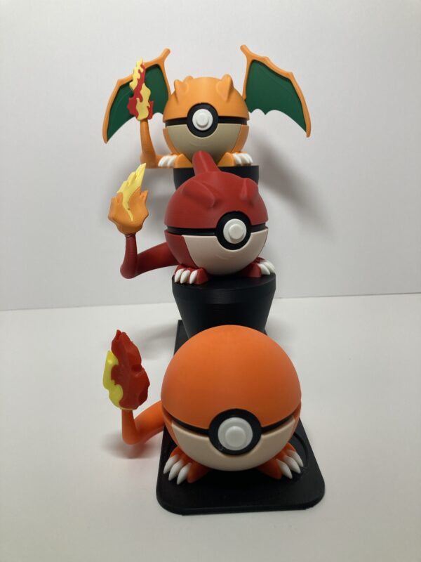 Charmander/Charmeleon/Charizard/SHINY Charizard Pokeball