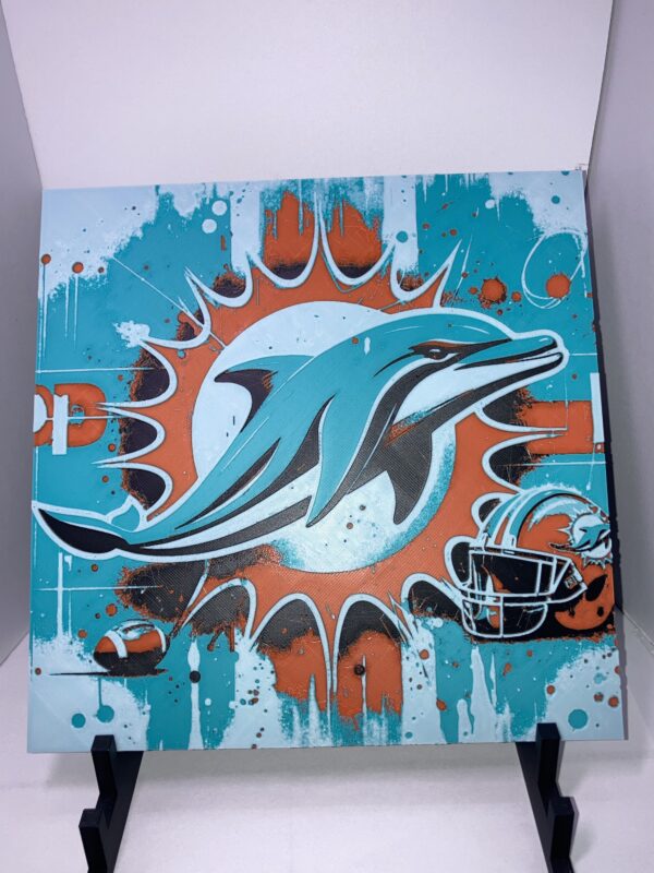 Miami Dolphins Wall Art/Hueforge