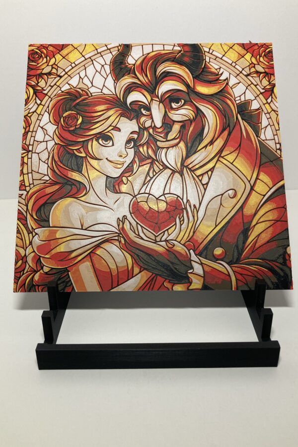 “Stained Glass” Beauty and the Beast Wall Art/Hueforge