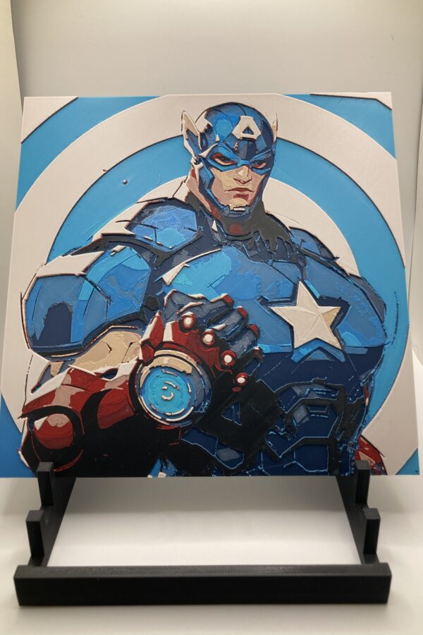 Captain America Marvel Rivals Wall Art/Hueforge