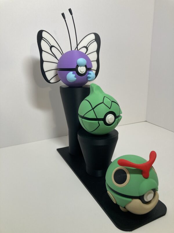 Caterpie/Metapod/Butterfree Themed Pokeball - Image 3
