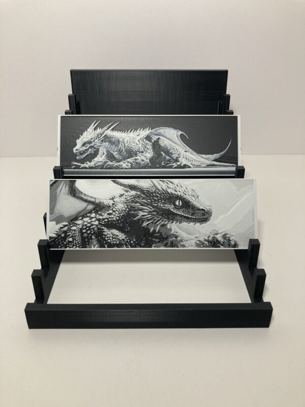 Black and White Dragon Bookmarks Art/Hueforge