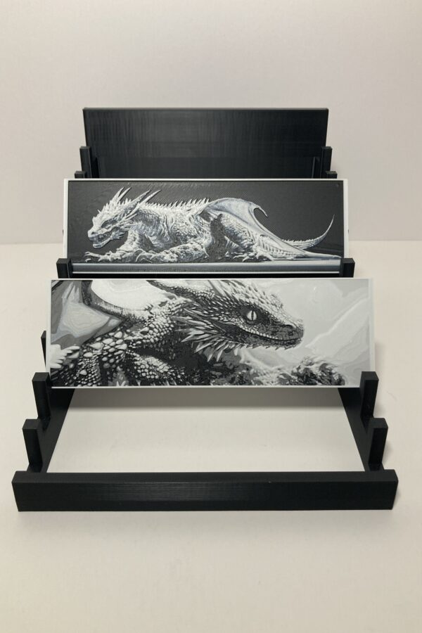 Black and White Dragon Bookmarks Art/Hueforge