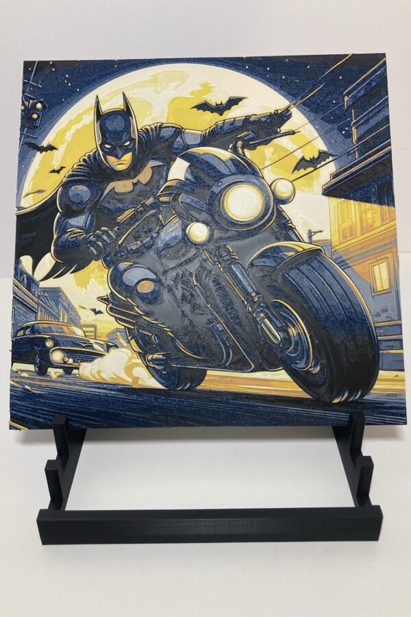 Batman Motorcycle Wall Art/Hueforge