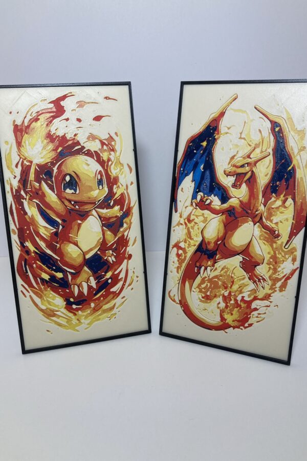 Charmander/Charizard Desk Art/Hueforge