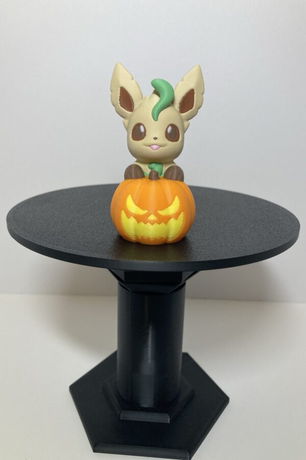 Leafeon in a Pumpkin Figure