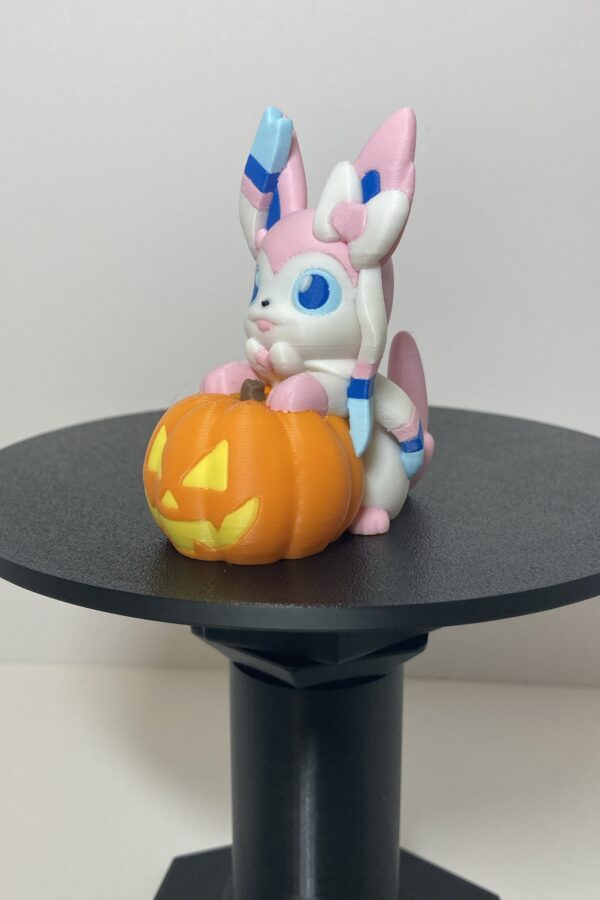 Sylveon in a Pumpkin Figure
