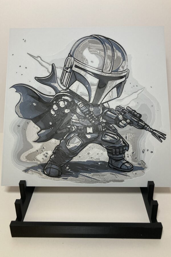 Chibi Mandalorian Wall Art/Hueforge